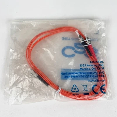 LC to ST Multimode Duplex OM1 DPX MM Fiber Optic Patch Cable 2M 2 Meter - Image 1 of 4