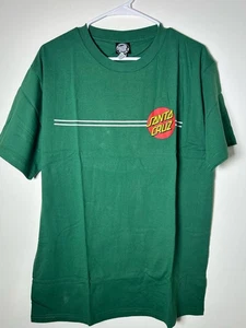 Men's Large - Green Santa Cruz Skateboards T-Shirt - 100% Cotton - New - Picture 1 of 5