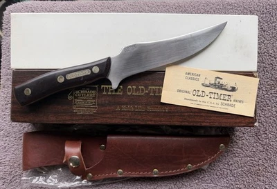CUCHILLO ASESINO DE CIERVOS SCHRADE EE. UU. 15OT AÑOS 70 ANTIGUO CON FUNDA Y PAPELEO ¡NUEVO EN CAJA! Foto 1 de 4
