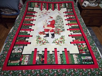 Edredón de Navidad con panel de Papá Noel 57" X 74" Foto 1 de 4