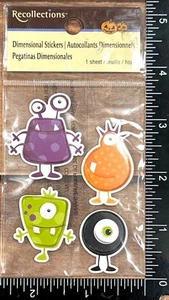 224557 Recollections Dimensional Monster Stickers Pack Halloween - Picture 1 of 2