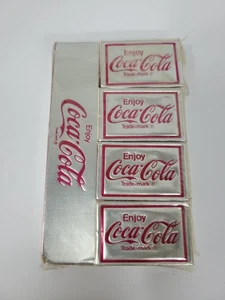 Vintage Enjoy Coca Cola Trademark Match Boxes / Set Of 4 Unopened/ Rare Silver - Picture 1 of 3