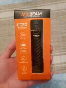 ACEBEAM EC20 Flashlight Black Nichia Rechargeable Resists Water/Impact Strobe - Picture 1 of 6