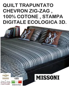 MISSONI  quilt copriletto coperta matrimoniale cm. 270 x 260 double face - Picture 1 of 16
