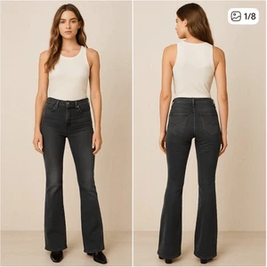 Jeans Hudson Heidi High Rise Svasati Nebula Nero Lavaggio Taglia 26 Ottimo - Foto 1 di 11