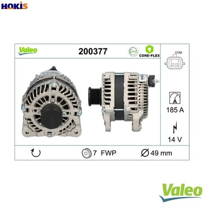 ALTERNATOR 200377 FOR RENAULT SCÉNIC/GRAND/IV TALISMAN/Grandtour TRAFIC/III 2.0L - Image 1 of 4