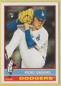2025 Topps Heritage Roki Sasaki Los Angeles Dodgers 224 - Picture 1 of 2