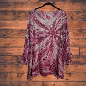Blusa Kim Rogers Rosa y Gris Manga 3/4 3X - Imagen 1 de 5