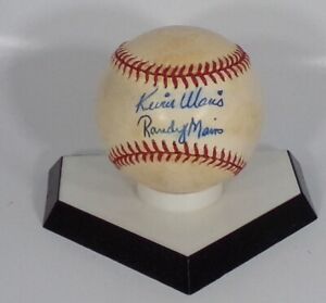 Kevin & Randy Maris Dual-Signed OAL Baseball, 2 sons of Roger Maris, NY Yankees