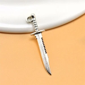 Espada de plata colgante de joyería 10/20 piezas accesorios para hacer artesanías - Imagen 1 de 8