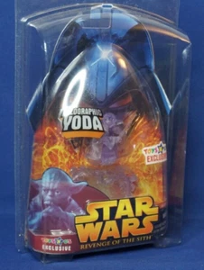 2005 STAR WARS ROTS Revenge Of The Sith HOLOGRAPHIC YODA Toys R Us Exclusive - Picture 1 of 4