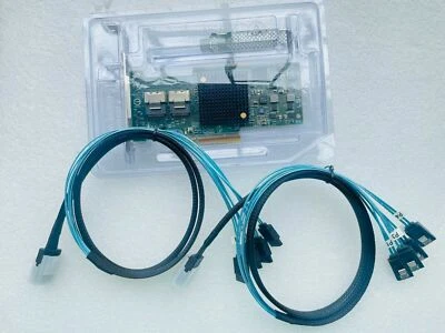 LSI SAS 2308 8-port PCI-E 6Gb Controller Card IT Mode  9208-8i + 2*8087 SATA - Image 1 of 4