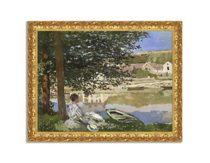 Quadro stampa su tela effetto dipinto con cornice in legno oro - Claude Monet - Foto 1 di 3