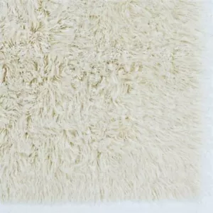 Linon New Flokati Hand Woven Wool 2'4"x8'6" Rug in Natural - Picture 1 of 5