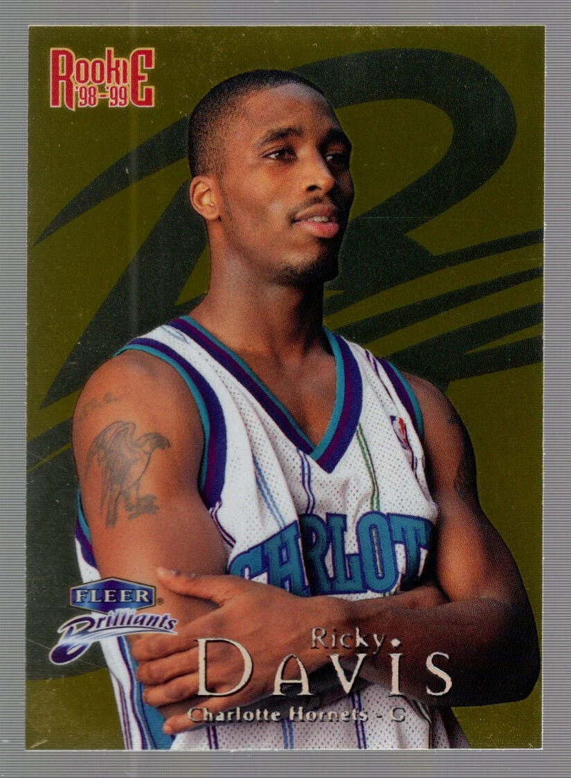 1998-99 Ricky Davis Fleer Brilliants #119 Gold 8/99 Hornets RC Rookie