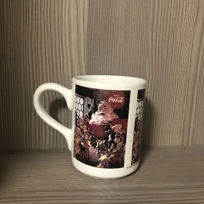 Coffee Mug Coca Cola Santa Mug Cup Drink Coke in Bottles  Christmas - Image 1 of 4