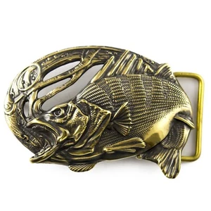 Bass Fishing belt buckle, Angler gift trophy bass fish, Fisherman gift buckle - Picture 1 of 23