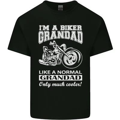 GILDAN Biker Grandad Motorbike Grandparents Day Mens Light Cotton T-Shirt