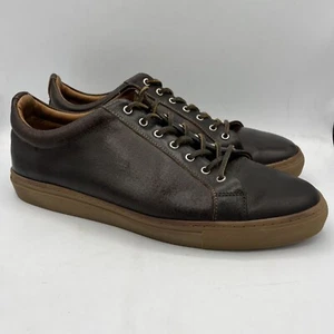 THURSDAY BOOT COMPANY Premier Low Top Leather Sneaker Old English Brown 12.5 Men - Picture 1 of 8