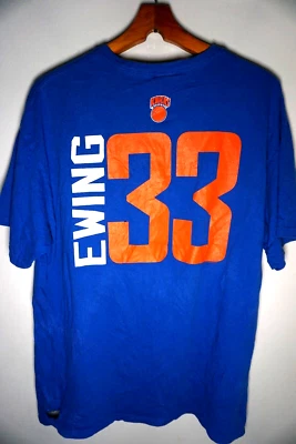 Camiseta Clásica De Colección New York Knicks Madera Dura XL Patrick Ewing NBA Azul Foto 1 de 4