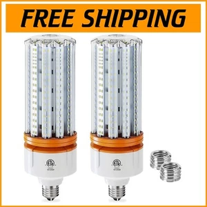 Long Lasting 100W LED Corn Light Bulbs - 2-Pack 50,000 Hour Life, Flicker-Free - Picture 1 of 8