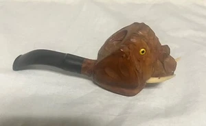 Vintage Carved Elephant Tobacco Pipe Made In Italy- Italian - Picture 1 of 7