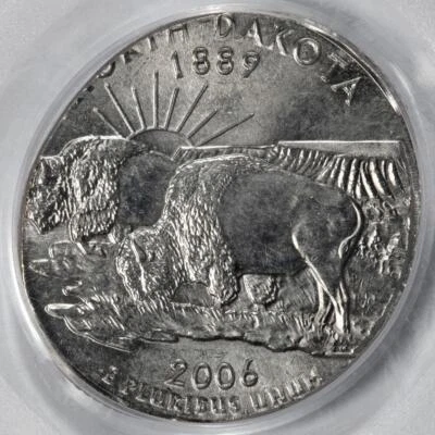 2006 D PCGS MS65 Struck On Elliptical Planchet North Dakota Quarter Mint Error - Image 1 of 4