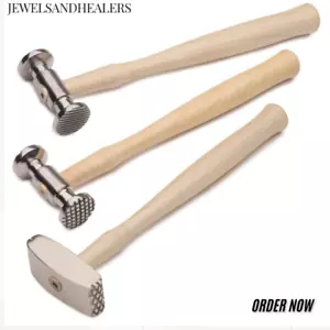 6-Pattern Metal Texturing Hammer Set – Jewelry & Crafting Design Tool Kit - Picture 1 of 2