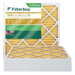 Filterbuy 20x20x1 Pleated Air Filters, Replacement for HVAC AC Furnace (MERV 11) - Picture 1 of 15