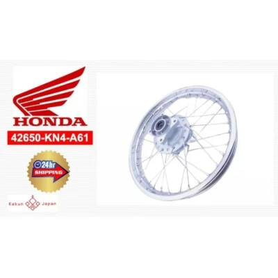 HONDA OEM 42650-KN4-A61 COMPLETE REAR WHEEL 1985-2013 XR100R / CRF100 NEW Japan - Image 1 of 4