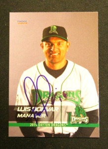 2019 Choice, Dayton Dragons Manager - LUIS BOLIVAR - autographed