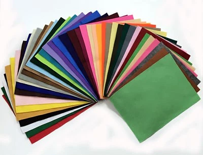 Felt Craft Squares 9"x12" choose a pack of 5 of one color 39 colors Aus Seller - image 1 of 4