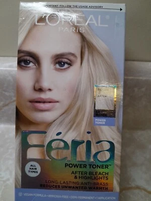 Loreal Feria Power Toner Anti-Latão Demi-Permanente Toner de Cabelo LOIRO GELADO - Imagem 1 de 4