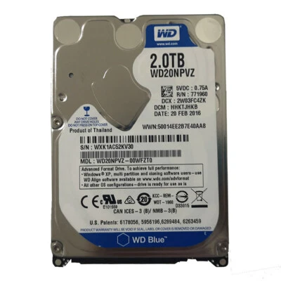 Western Digital 2TB WD20NPVZ 5400RPM 8MB SATA 2.5" Laptop HDD Hard Drive -15mm - Image 1 of 4