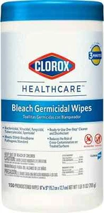 6 in. x 5 in. Unscented Bleach Germicidal Disinfecting Wipes, Canister (150-Coun - Picture 1 of 4