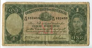 Banconota Mondiale 1 Sterlina 1942 Commonwealth of Australia WC121 - Foto 1 di 2