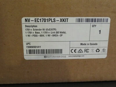 NUEVO NVT Phybridge NV-EC1701PLS-XKIT 1701+ Kit Extensor [eoc/utp]: 1 1701+Base 1 Foto 1 de 4