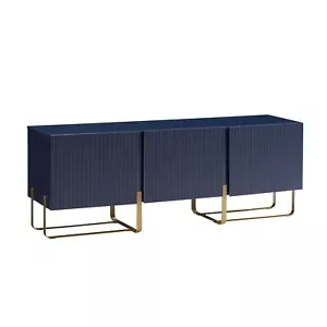 24/7 Shop at Home Mignon ontemporary Modern Style 60" TV Stand with 3 Storage - Picture 1 of 8
