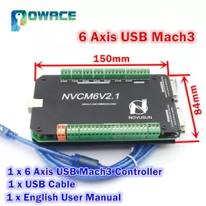 Porta USB 6 assi Mach3 125KHz NVCM Scheda di controllo motore passo-passo Kit controller CNC - Foto 1 di 8