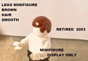 LEGO Minifigure Brown Doctor Hair Dentist Professional Business Hair Wig - Picture 1 of 1