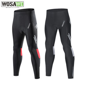 WOSAWE Men Road Bike Trousers Cycling 3D Padding Breathable Tights Skin Friendly