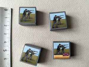 4 x CONFEDERATE INFANTRY BLOCKS / THE AMERICAN CIVIL WAR/HOLD THE LINE G170 - Picture 1 of 1