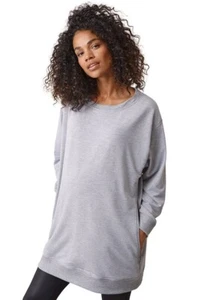 Boob Maternity BFF Sweatshirt, Grey Melange, UK 16 - Picture 1 of 8