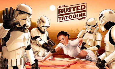 Star Wars Busted In Tatooine Poster 11X17 Padme Amidala Stormtrooper Portman 🍿 - Image 1 of 3
