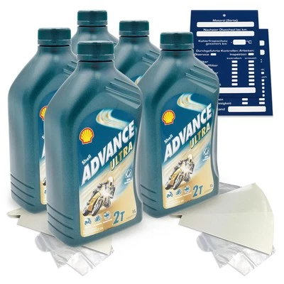 5 Liter original SHELL Advance Ultra 2T Motorradöl 2-Takt Motoröl JASO FD API TC - Bild 1 von 4