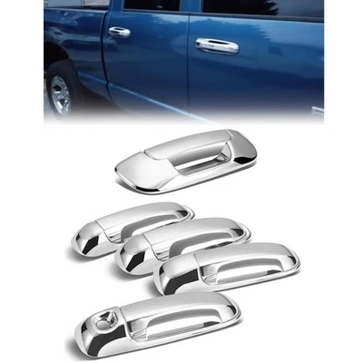 5X For 2002-2008 Dodge Ram 1500 2500 3500 4 Chrome Door Handle + Tailgate Covers Foto 1 de 4