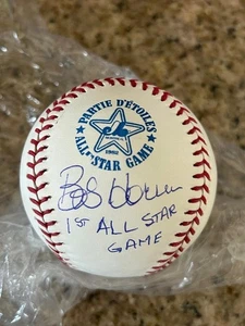 BOB HORNER ATLANTA BRAVES 1982 ALL STAR 1ST ASG RARE SIGNED BASEBALL BAS COA - Picture 1 of 2