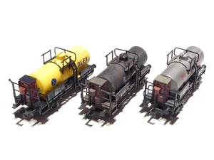 Fleischmann N DB 3x 2achsiger Kesselwagen gelb schwarz silber gebraucht G875 - Picture 1 of 4