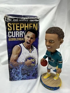 Stephen Curry Bobblehead San Jose Sharks Edition 2015 SGA Golden State Warriors - Picture 1 of 14