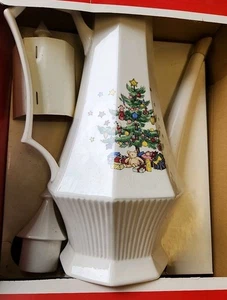 Nikko Japan Christmas time Coffee Pot And Lid 6-cup Extra Top Open Box Unused - Picture 1 of 5